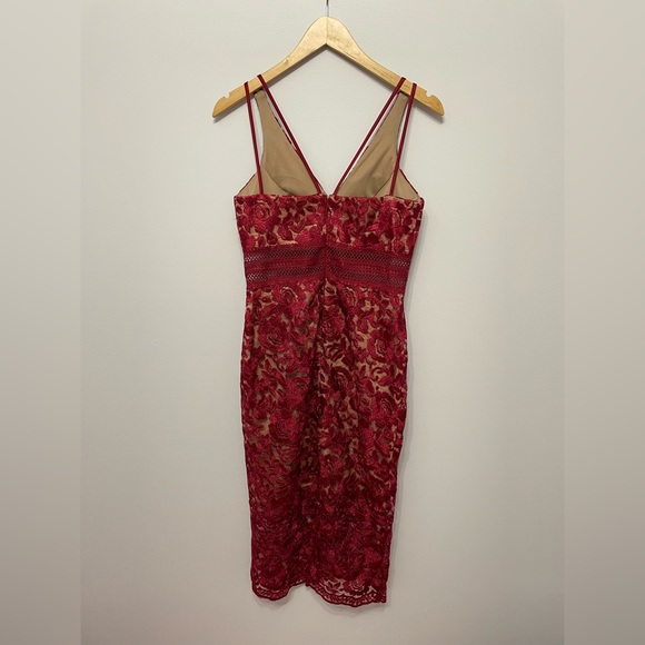 XScape Formal Red Lace Dress - Picture 6 of 7